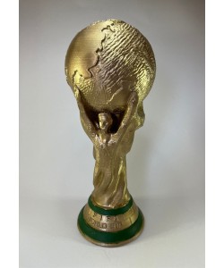 20 Cm Boy Dünya Kupası Gold Kaplama Gerçek Boyut Messi Qatar Futbol (500gr)