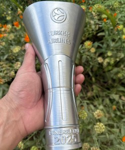 2025 Eurolig Kupası Fenerbahçe 2025 yazılı ( Turkish Airlines League Eurolig Cup ) 25 cm
