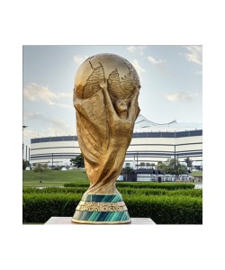 25CM GERÇEK BOYUT WORLD CUP 2022 GOLD QATAR WORLD CUP FUTBOL KUPASI