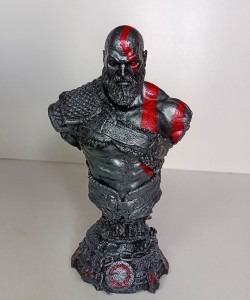 Mini Boy God Of War Kratos Gümüş Eskitme Polyester Figür