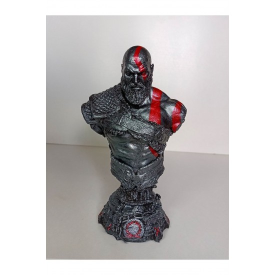 Mini Boy God Of War Kratos Gümüş Eskitme Polyester Figür