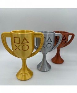 Playstation Kupa Figürü 3 lü Set Playstation Altın Kupa Gümüş Kupa Bronz Kupa 15CM