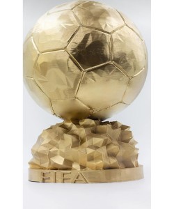 Ballon D’or Maketi Üst Gold Alt Gümüş Kaplama 20 Cm