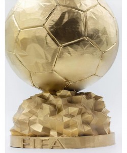 Ballon D’or Maketi Üst Gold Alt Gümüş Kaplama 20 Cm