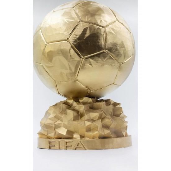 Ballon D’or Maketi Üst Gold Alt Gümüş Kaplama 20 Cm