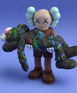 Kaws Boyalı Figür Kaws BFF Boyalı Figür Büyük Boy 20CM