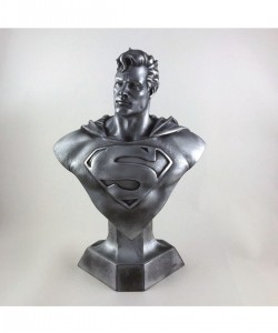 Çelik Adam Superman Büstü Gümüş Chracter Figure Boyalı Figür 10 Cm